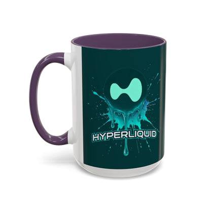 HYPE Drip Dark Hyperliquid Accent Mug by cypherpunkgear.com