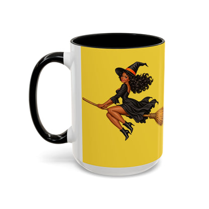 Velvet Vex Yellow Accent Mug by CreepyCrafts.boo