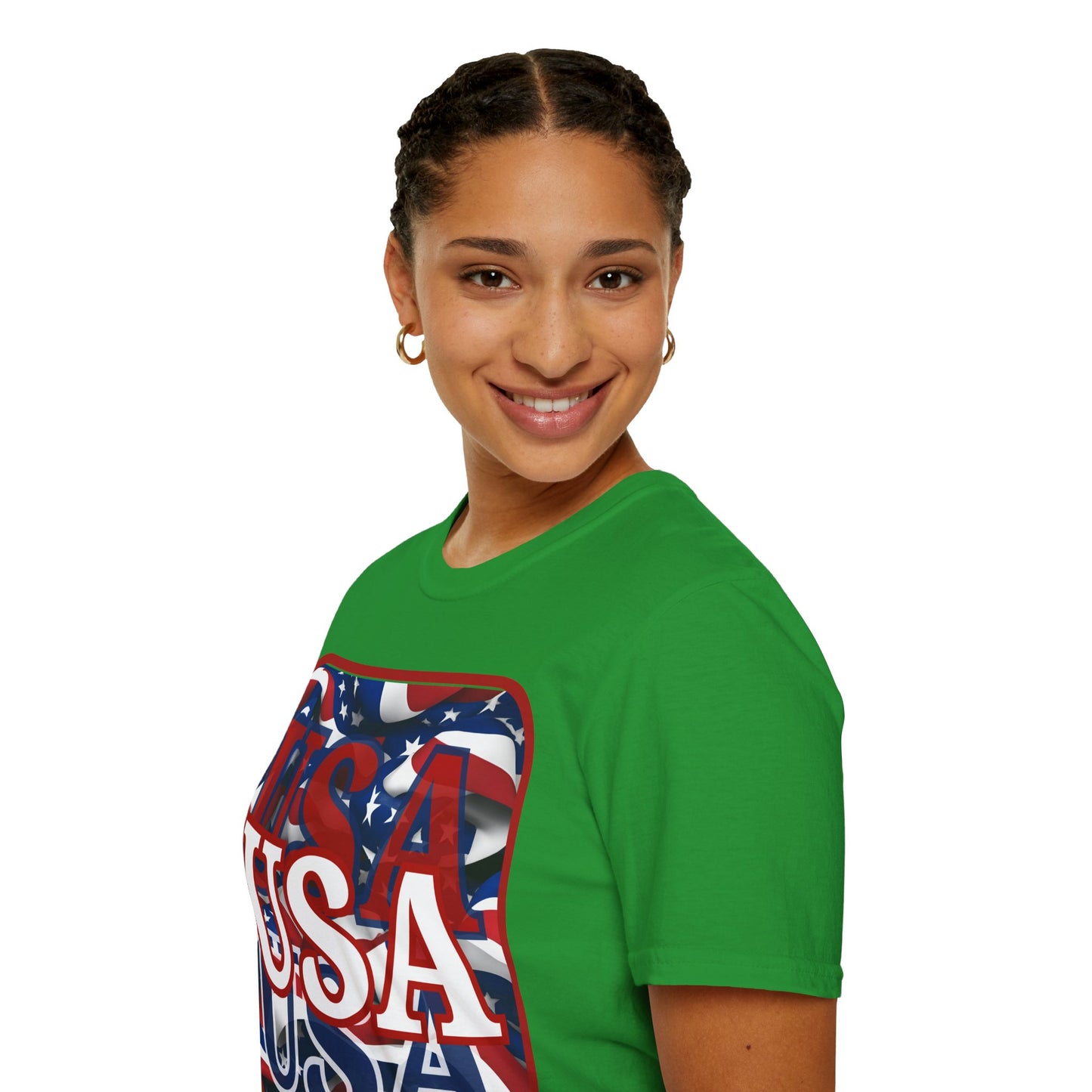 Red WHITE and Blue USA Patriot Dark colors Unisex T-Shirt by cypherpunkgear.com