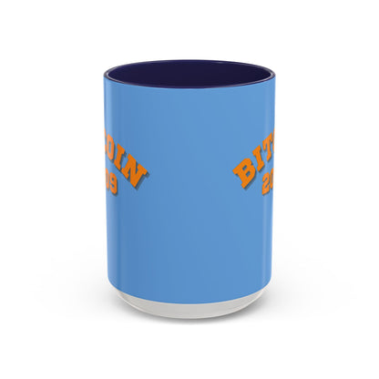 Bitcoin 2009 Light Blue Accent Mug by cypherpunkgear.com