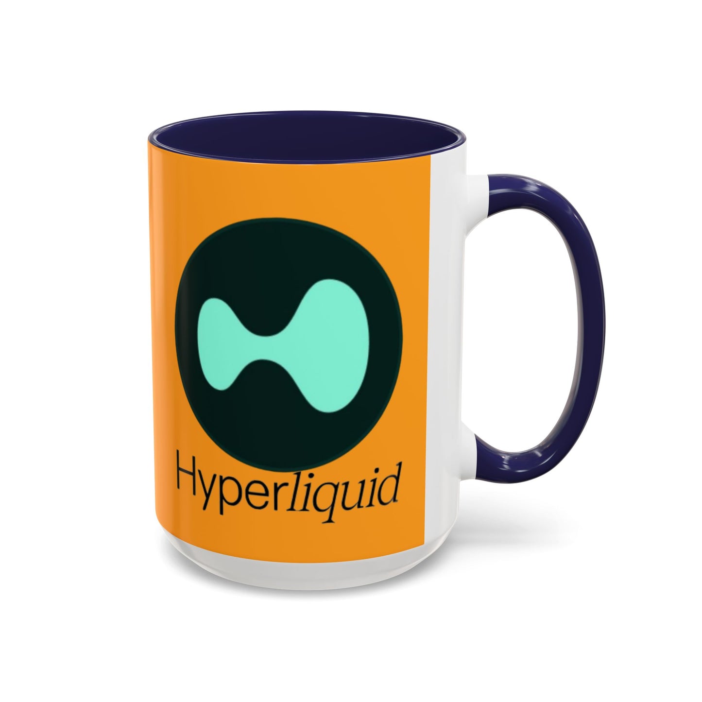 Hyperliquid Black font Orange Accent Mug by cypherpunkgear.com