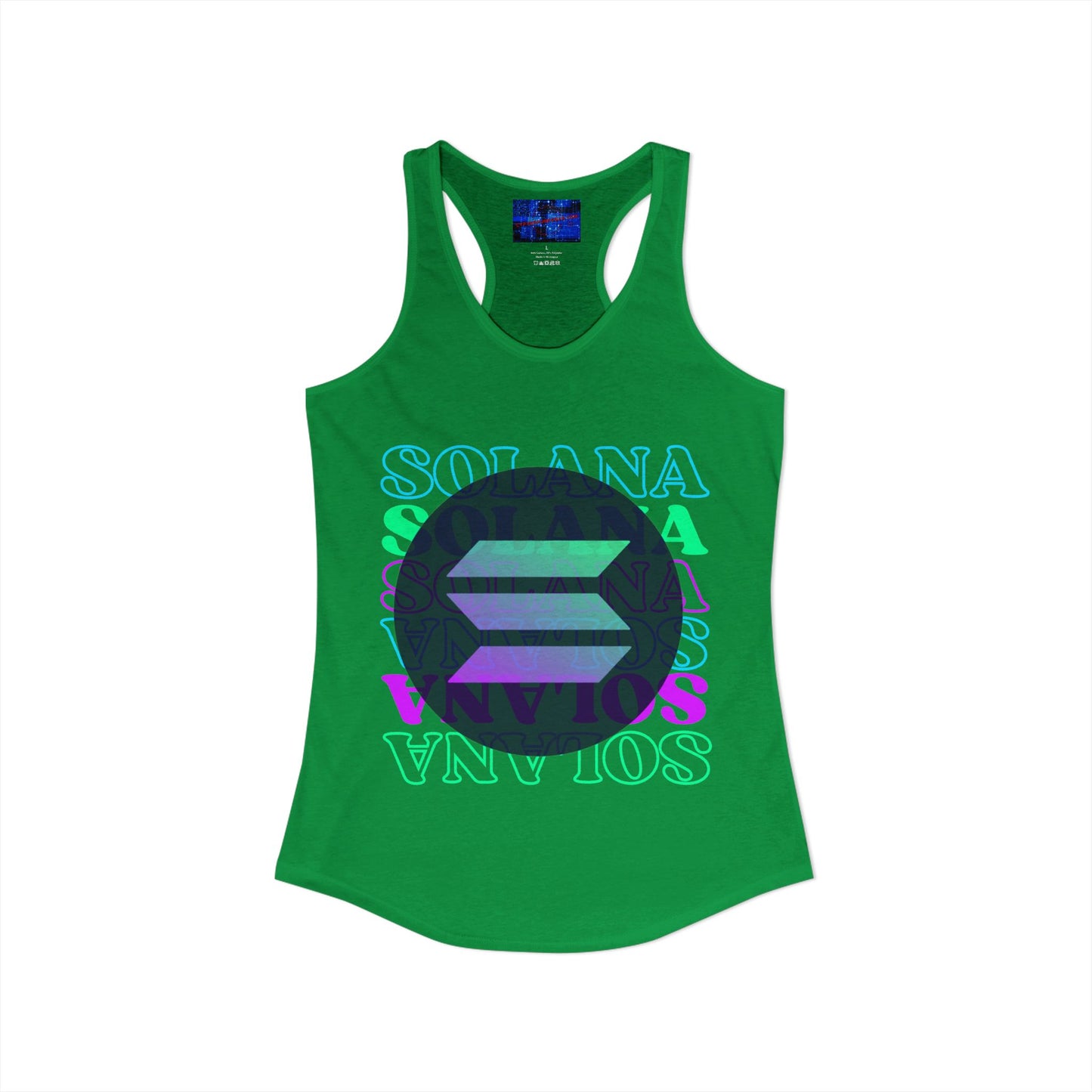 Solana, Solana, Solana (SOL) Women's Racerback Tank Top by cypherpunkgear.com