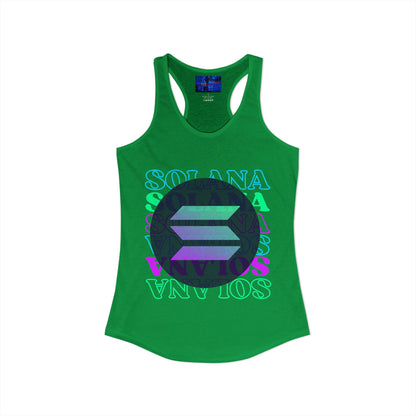 Solana, Solana, Solana (SOL) Women's Racerback Tank Top by cypherpunkgear.com