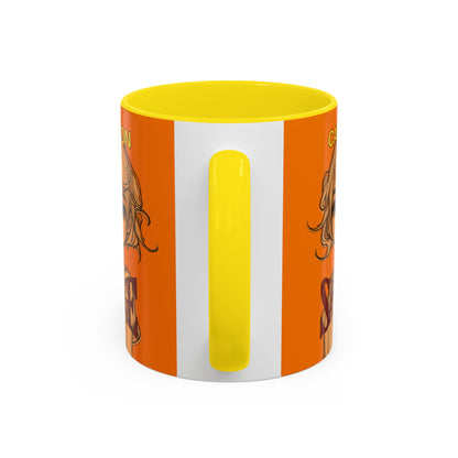Caution, Savage Orange Accent Mug by cypherpunkgear.com