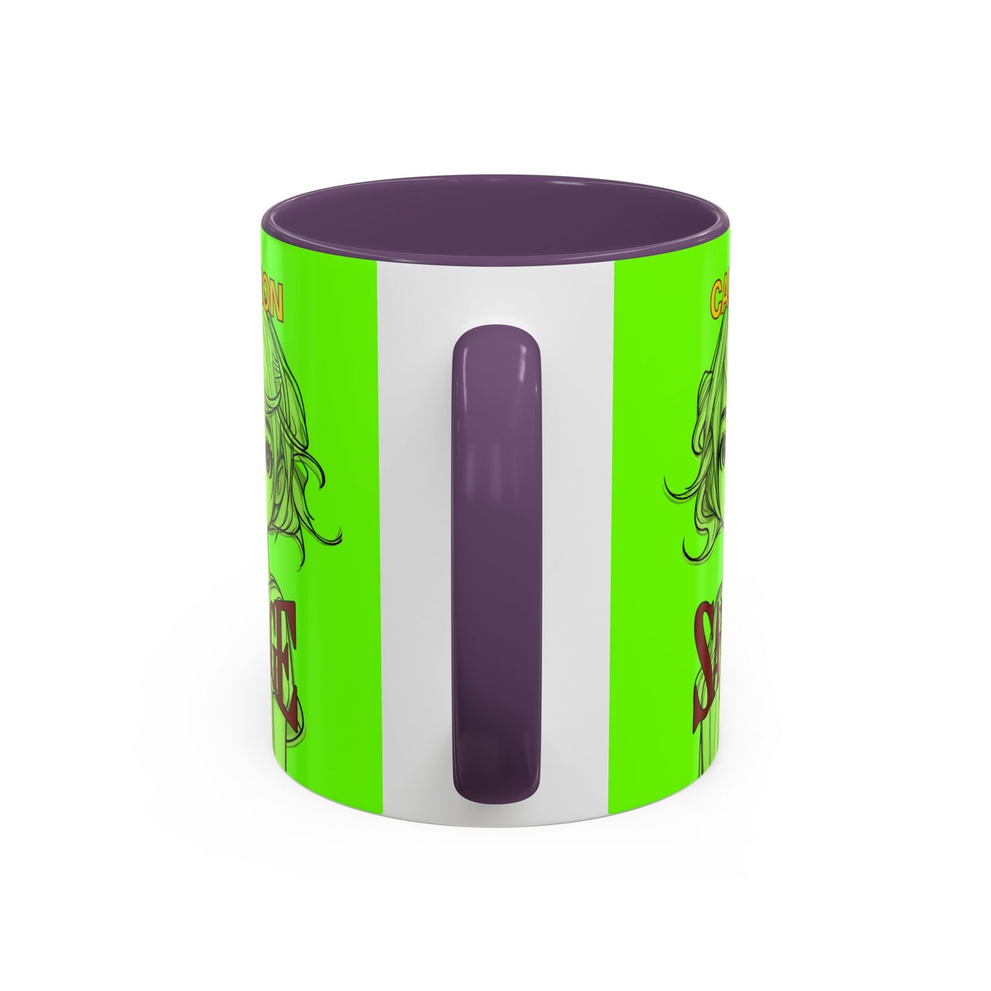 Caution, Savage Light Green Accent Mug by cypherpunkgear.com