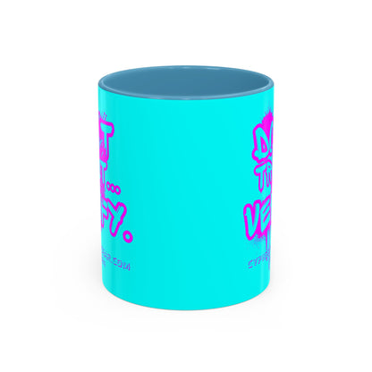 Don't Trust...Verify. Cyan Accent Mug by cypherpunkgear.com