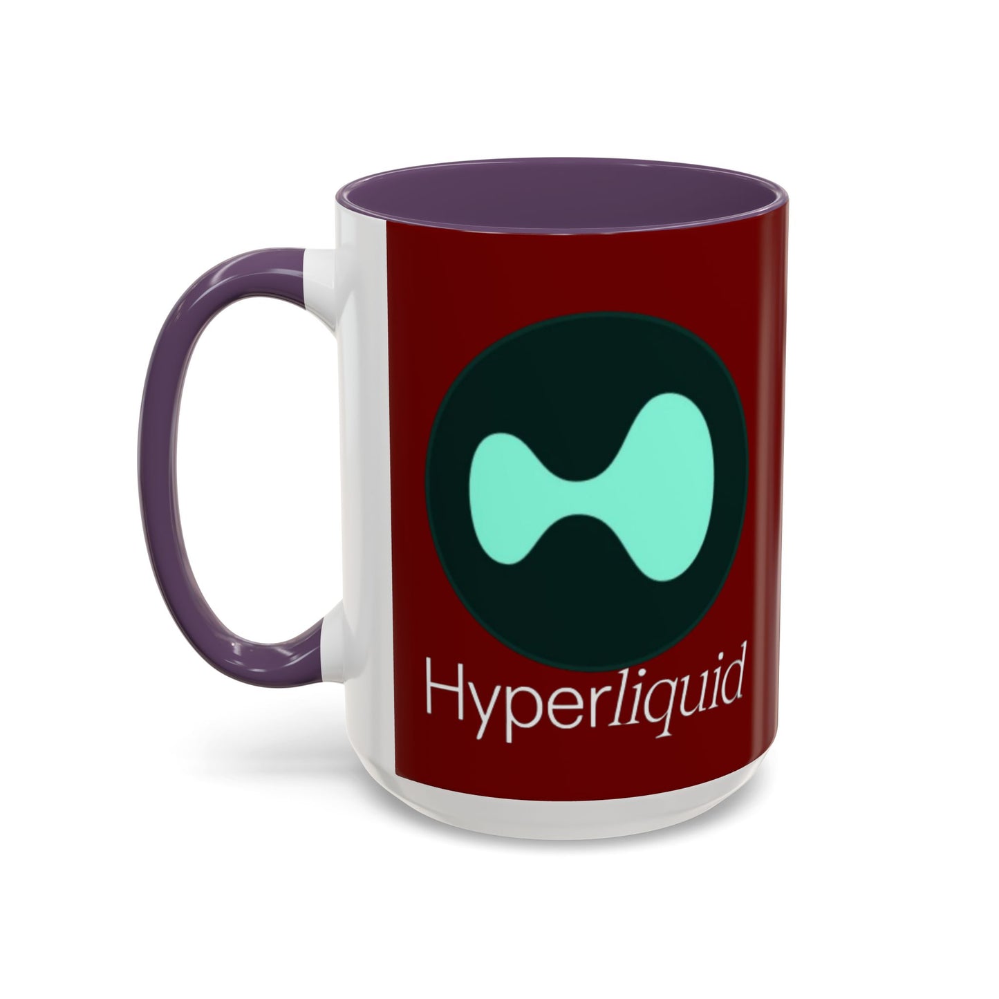 Hyperliquid White font Red Accent Mug by cypherpunkgear.com