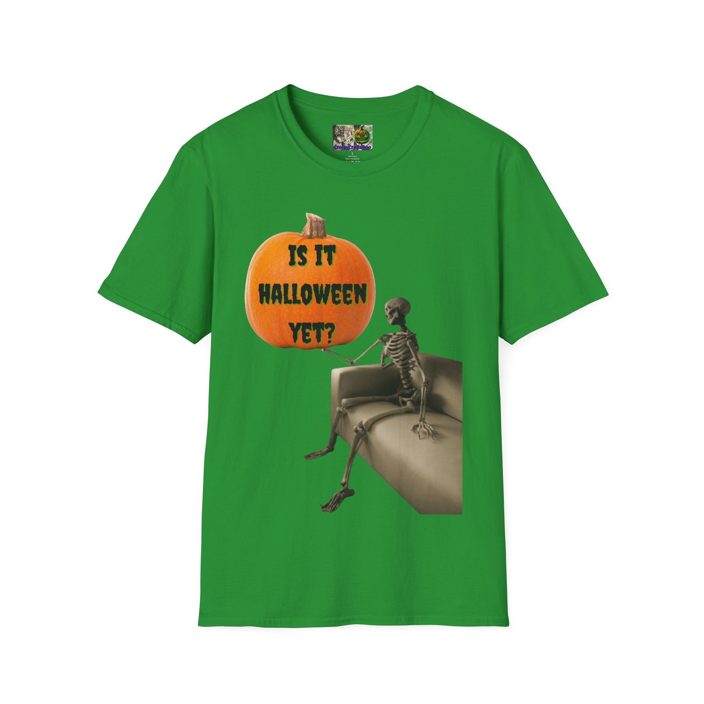 Is it Halloween yet? Skeleton's Pumpkin Dark colors Unisex T-Shirt by CreepyCrafts.boo