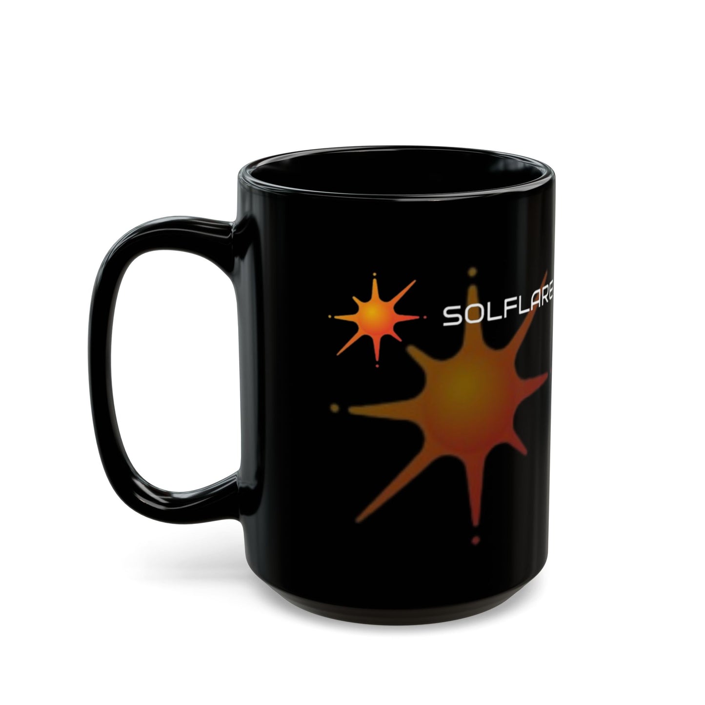 Solflare Black Mug by cypherpunkgear.com
