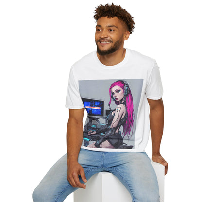 Netrunner Cyberpunk Light colors Unisex T-Shirt by cypherpunkgear.com