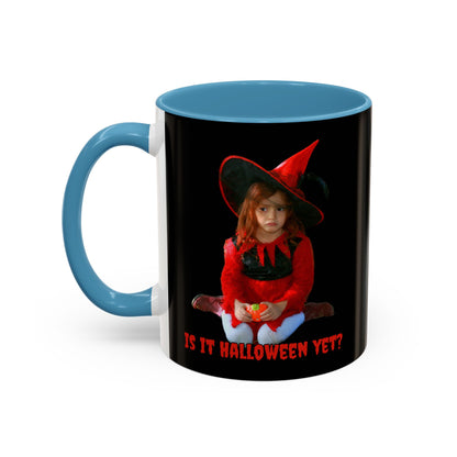 Is it Halloween yet? Black Accent Mug by CreepyCrafts.boo