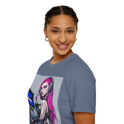 Netrunner Cyberpunk Dark colors Unisex T-Shirt by cypherpunkgear.com