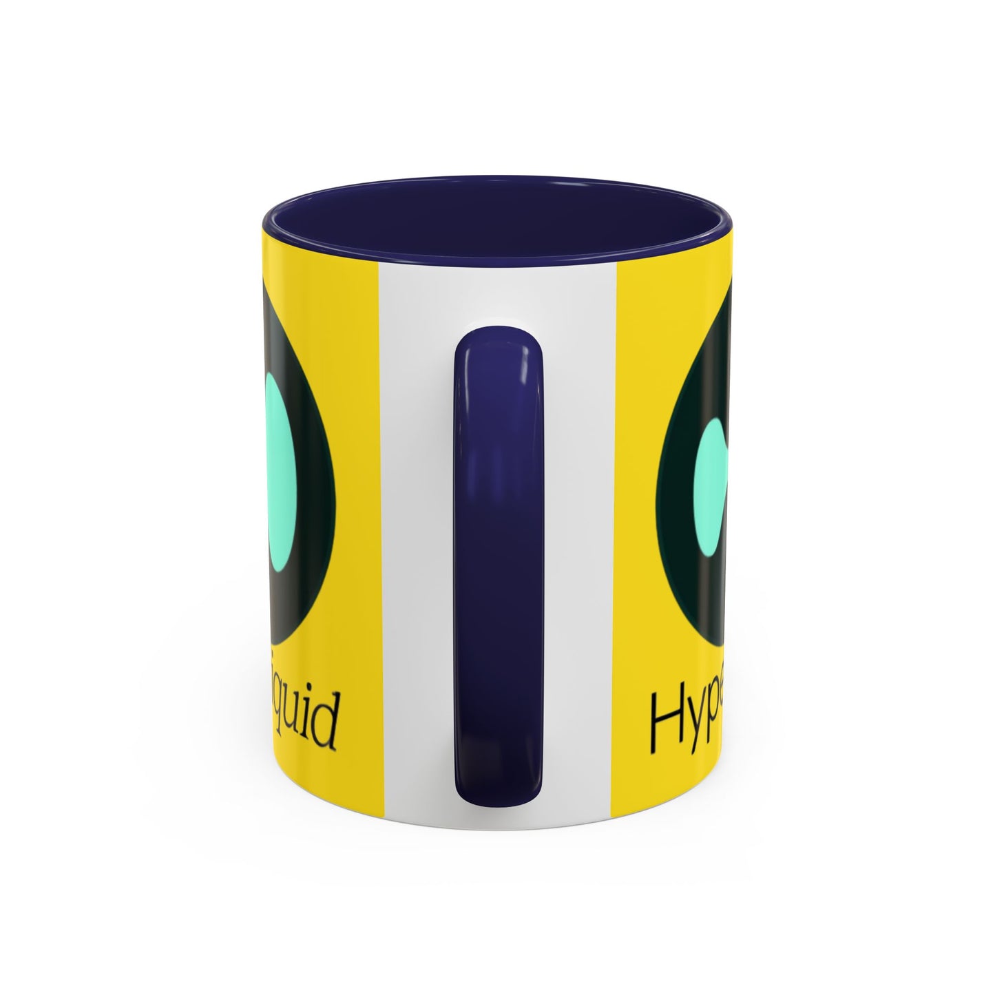 Hyperliquid Black font Yellow Accent Mug by cypherpunkgear.com