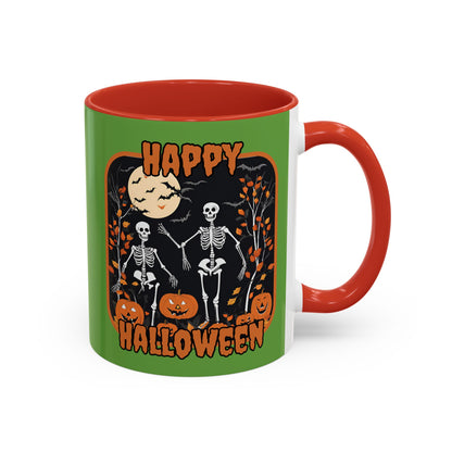 Spooktacular Skeletons of Halloween Accent Mug by cypherpunkgear