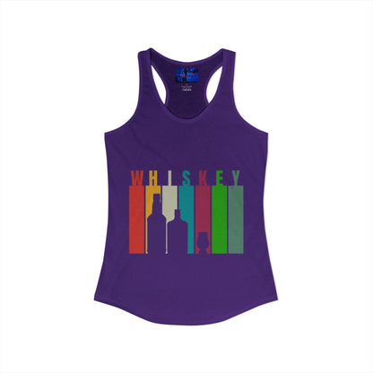 Whiskey spelled with an 'e' Women's Racerback Tank Top by cypherpunkgear.com