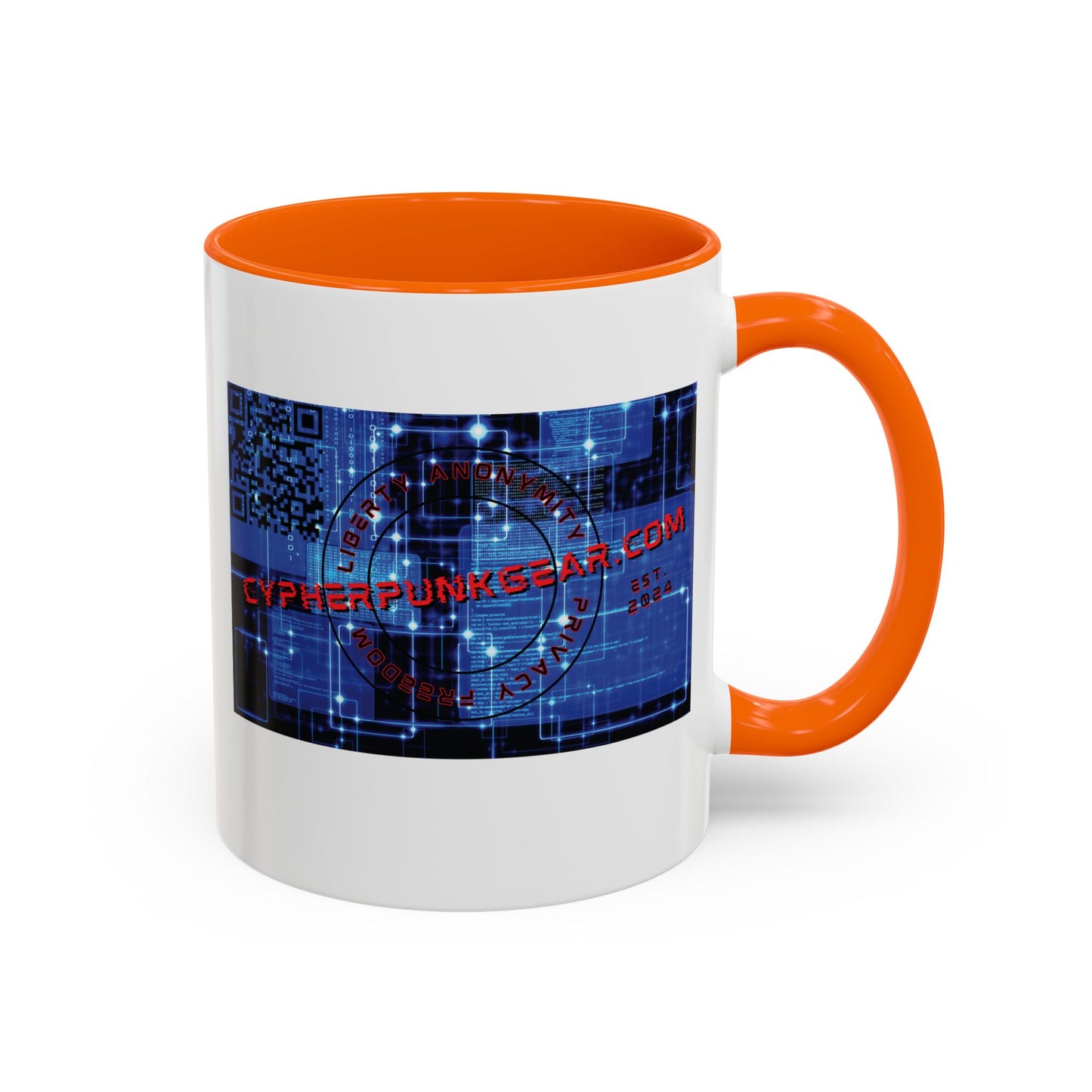 Cypherpunkgear.com logo Accent Mug by cypherpunkgear.com