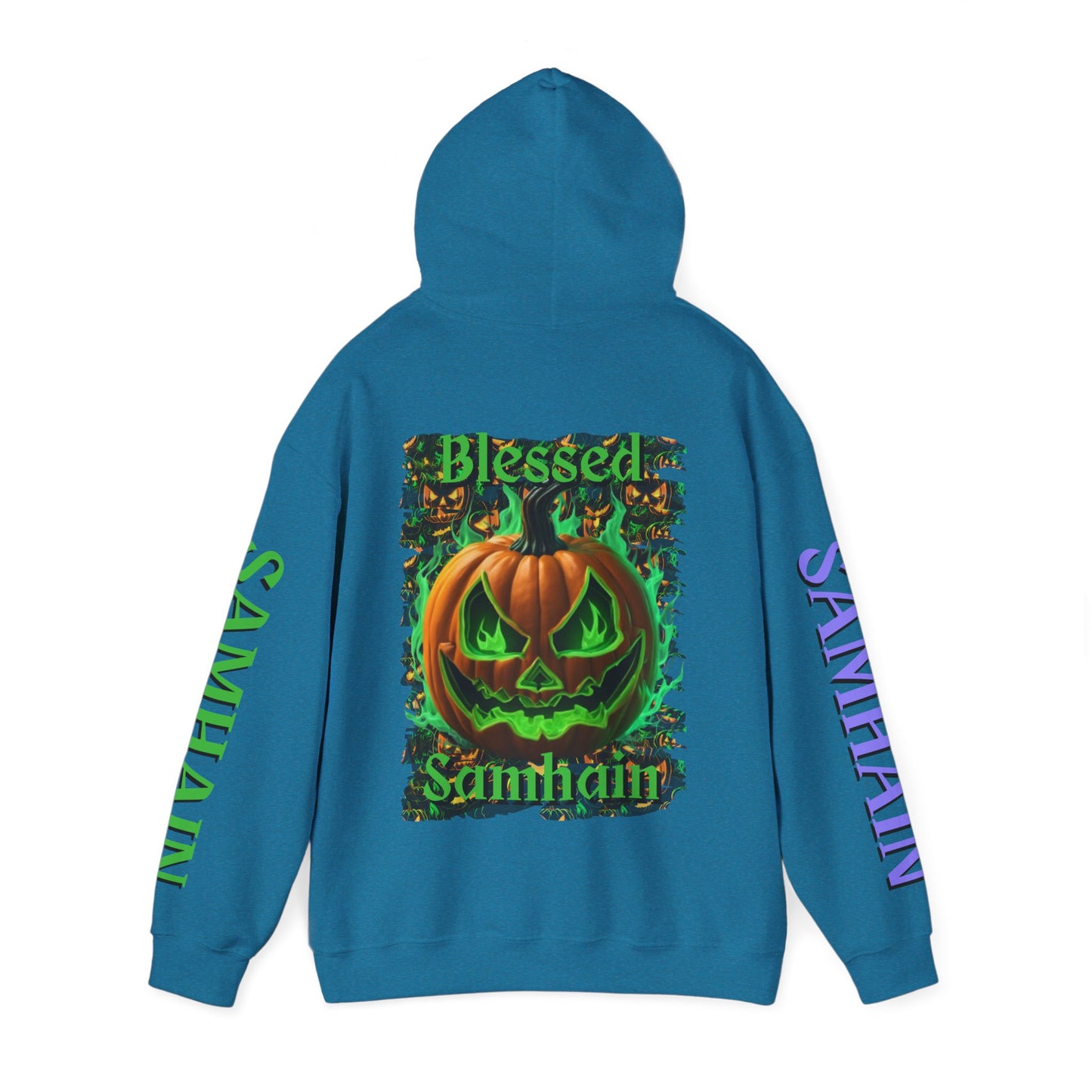 Blessed Samhain Green Jack Hoodie Unisex Hooded Sweatshirt by CreepyCrafts.boo
