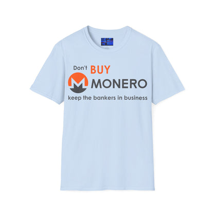 Don't buy Monero (XMR) Light colors Unisex T-Shirt by cypherpunkgear.com