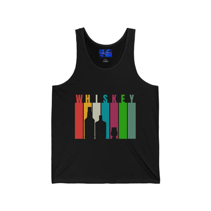 Whiskey spelled with an 'e' Unisex Jersey Tank Top by cypherpunkgear.com