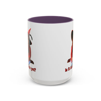 Is it Samhain yet? White Accent Mug by CreepyCrafts.boo