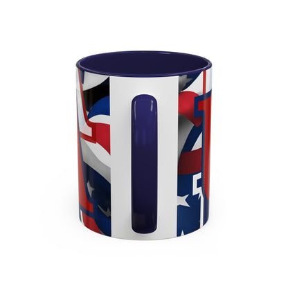 USA! USA! USA RDfont Patriot Accent Mug by cypherpunkgear