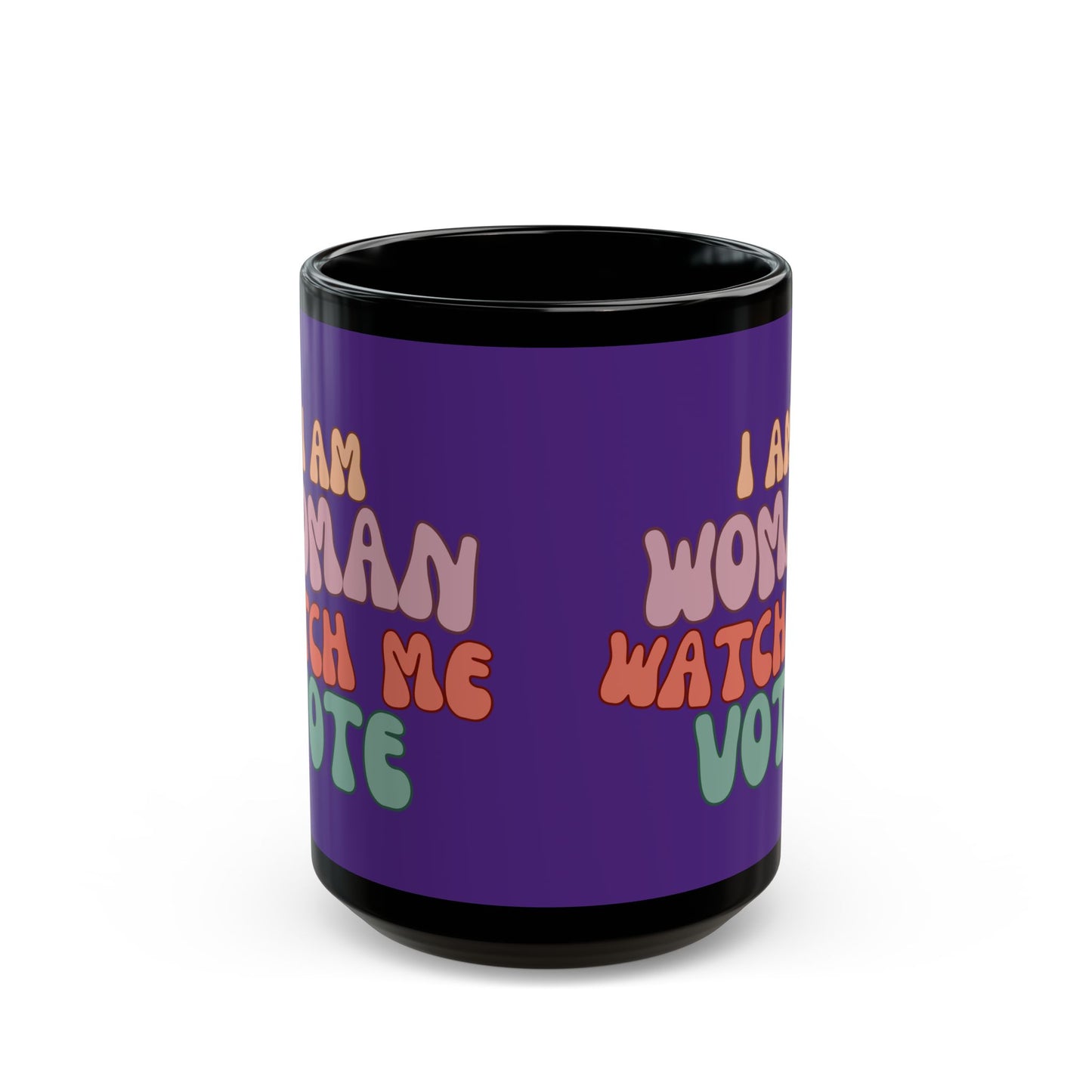 I Am Woman Watch Me Vote Purple Mug by cypherpunkgear.com
