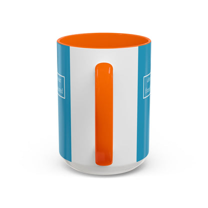 don't assume your freedoms are assured, White font, Turquoise Accent Mug by cypherpunkgear.com