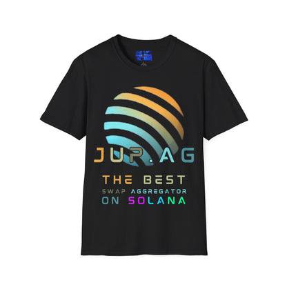 Jupiter (JUP) the best aggregator on Solana Dark colors Unisex T-Shirt by cypherpunkgear.com