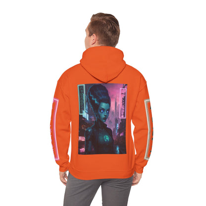 Neon Bride of Frankenstein Hoodie Unisex Hooded Sweatshirt by CreepyCrafts.boo