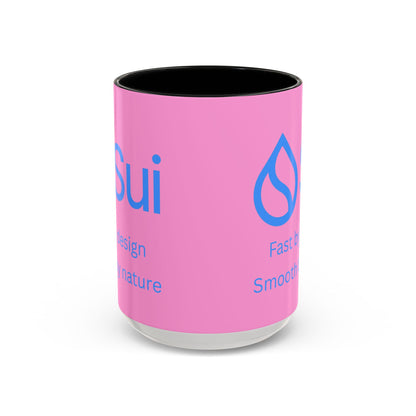 SUI Pink Accent Mug by cypherpunkgear.com