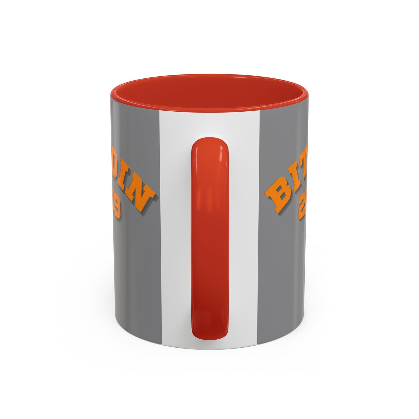 Bitcoin 2009 Grey Accent Mug by cypherpunkgear.com