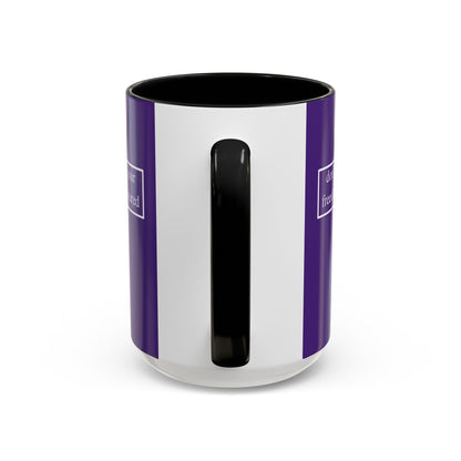 don't assume your freedoms are assured, White font, Dark Purple Accent Mug by cypherpunkgear.com