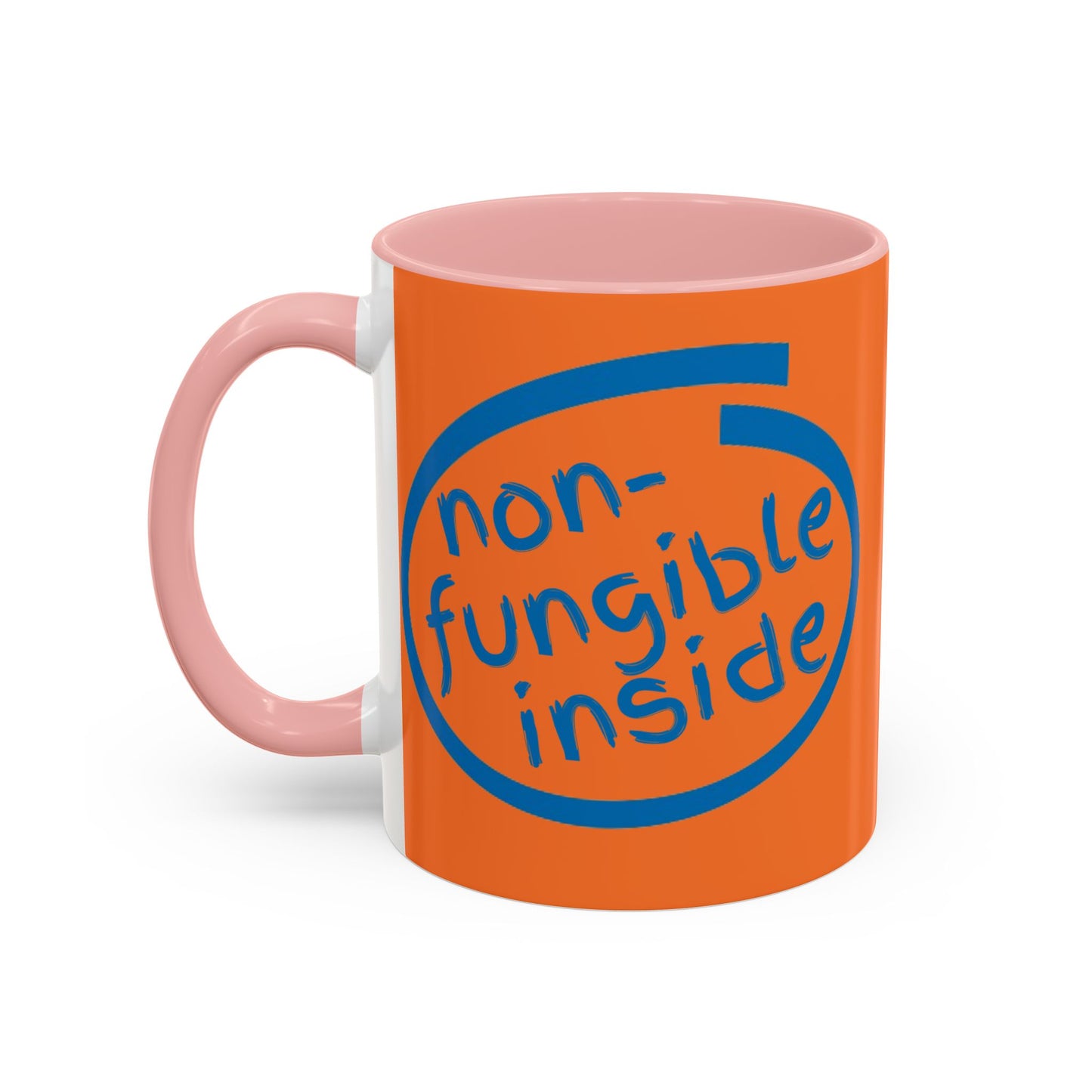 Non-Fungible Inside Orange Accent Mug by cypherpunkgear.com