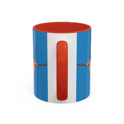 Hazel Hex Blue Accent Mug by CreepyCrafts.boo