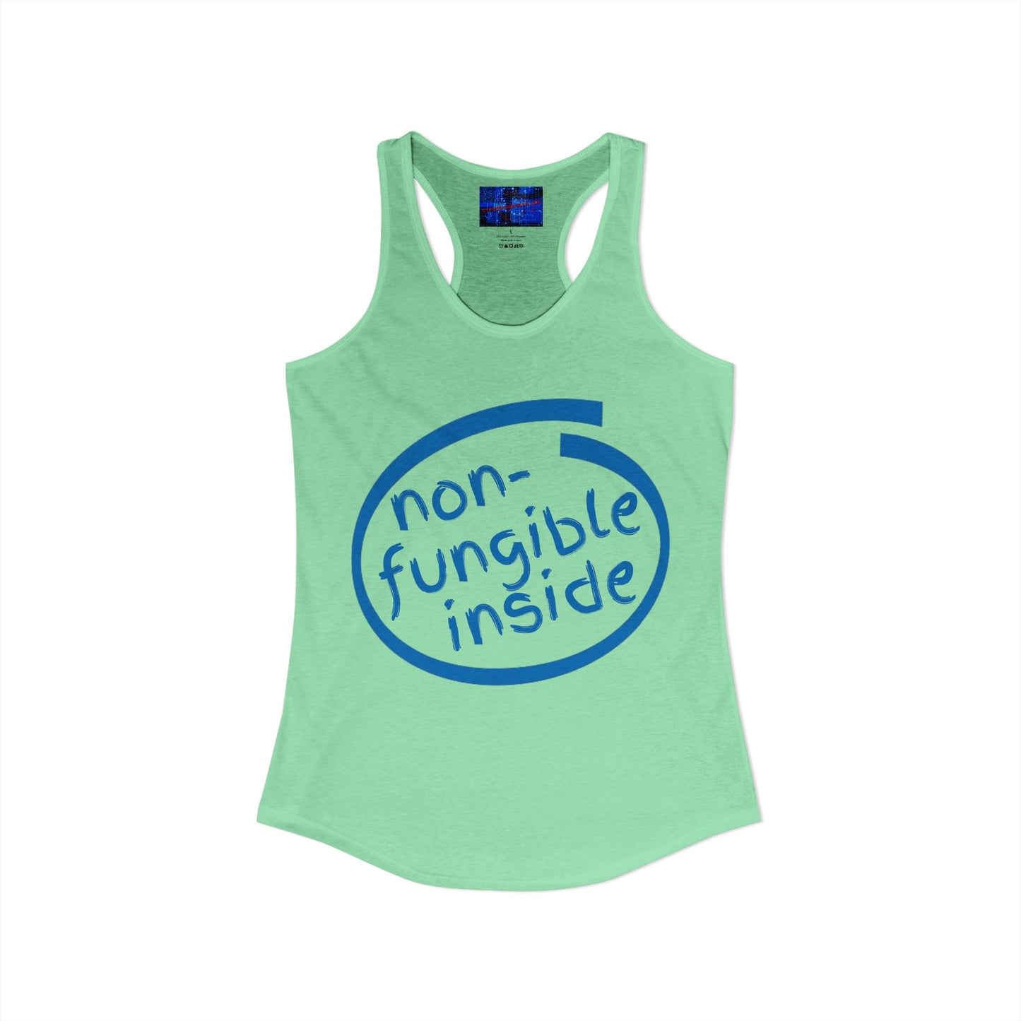 Non-Fungible Inside Women's Racerback Tank Top by cypherpunkgear.com