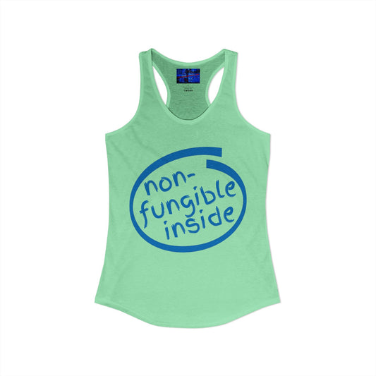 Non-Fungible Inside Women's Racerback Tank Top by cypherpunkgear.com