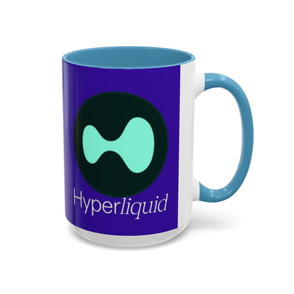 Hyperliquid White font Dark Purple Accent Mug by cypherpunkgear.com