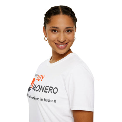 Don't buy Monero (XMR) Light colors Unisex T-Shirt by cypherpunkgear.com