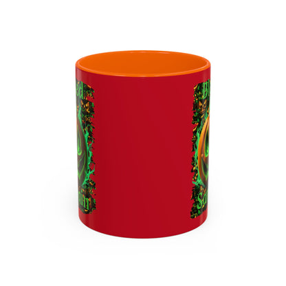 Blessed Samhain Green Jack Red Accent Mug by CreepyCrafts.boo