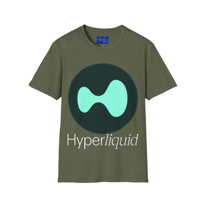 Hyperliquid White font Unisex T-Shirt by cypherpunkgear.com