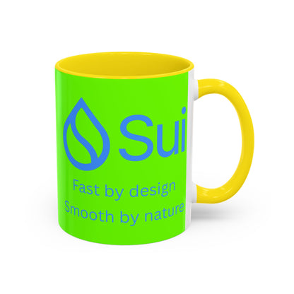 SUI Green Accent Mug by cypherpunkgear.com