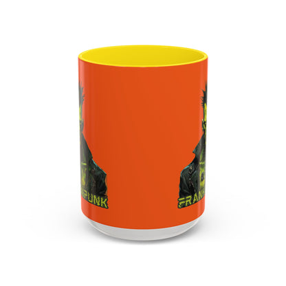 Frankenpunk Orange Accent Mug by CreepyCrafts.boo