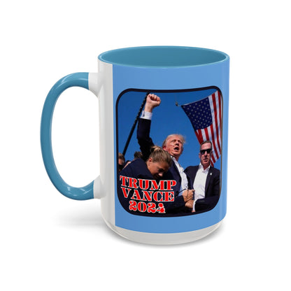 Trump and Vance 2024 Accent Mug by cypherpunkgear