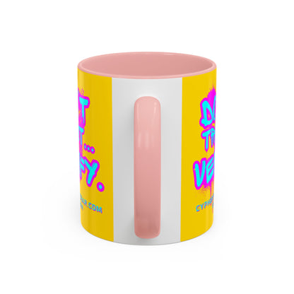 Don't Trust...Verify. Yellow Accent Mug by cypherpunkgear.com