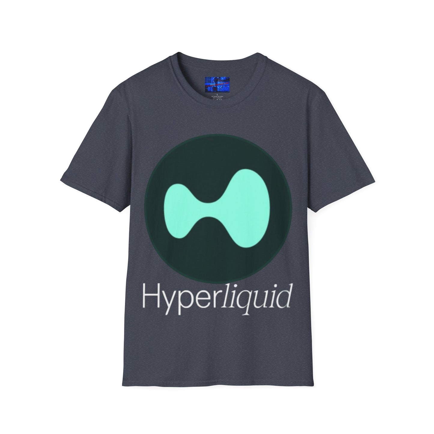 Hyperliquid White font Unisex T-Shirt by cypherpunkgear.com