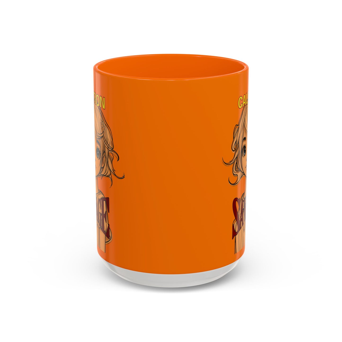 Caution, Savage Orange Accent Mug by cypherpunkgear.com