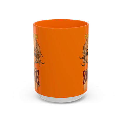 Caution, Savage Orange Accent Mug by cypherpunkgear.com