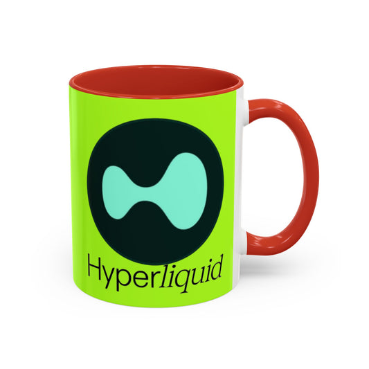 Hyperliquid Black font Green Accent Mug by cypherpunkgear.com