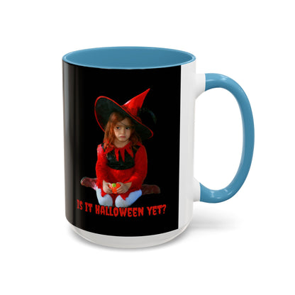 Is it Halloween yet? Black Accent Mug by CreepyCrafts.boo