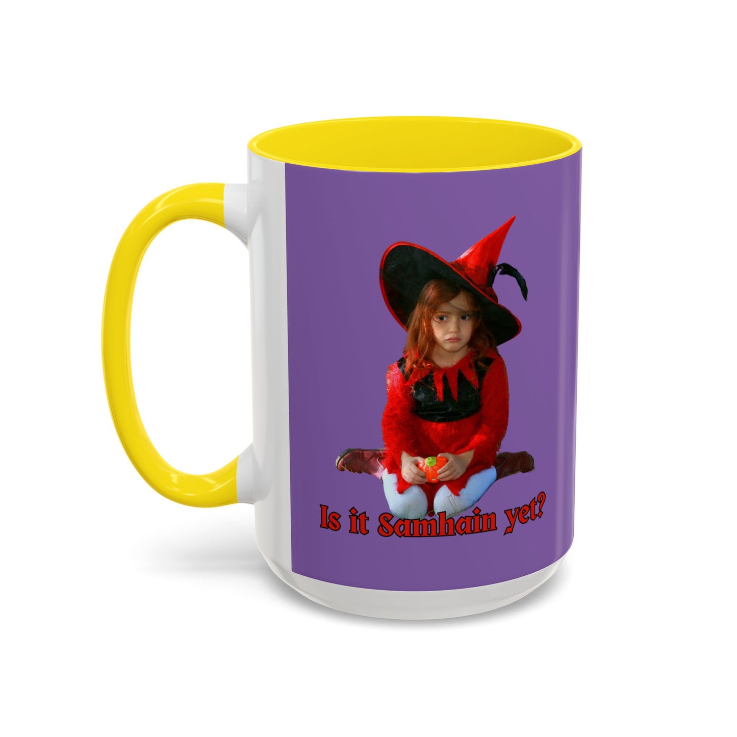 Is it Samhain yet? Light Purple Accent Mug by CreepyCrafts.boo